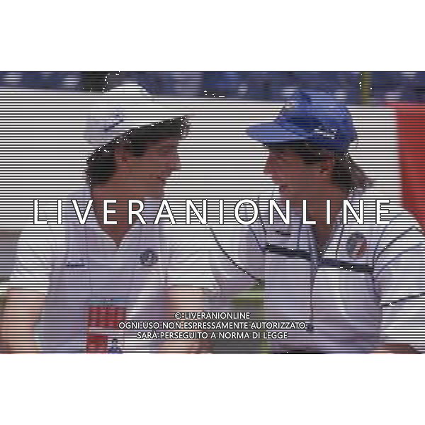 PAOLO ROSSI CALCIATORE - RETROSPETTIVA NELLA FOTO CON WALTER ZENGA A ROCCARASO AL RADUNO DELLA NAZIONALE ITALIANA NEL 1986 PER I MONDIALI DEL MESSICO ©ARCHIVIO AGENZIA ALDO LIVERANI SAS