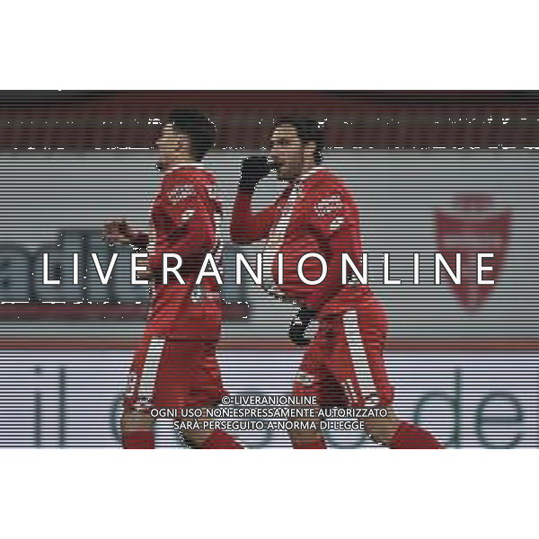 © TVRG Mario Sampirisi (Monza) DX esulta dopo il gol del 4 a 0 Monza vs Virtus Entella Campionato Serie BKT - 12a giornata Monza 15-12-2020 U-Power Stadium foto Roberto Garavaglia/ag. Aldo Liverani sas