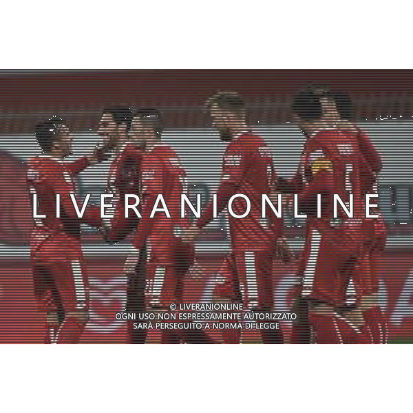 ¬© TVRG Mario Sampirisi (Monza) esulta dopo il gol del 4 a 0 Monza vs Virtus Entella Campionato Serie BKT - 12a giornata Monza 15-12-2020 U-Power Stadium foto Roberto Garavaglia/ag. Aldo Liverani sas