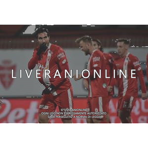 © TVRG Mario Sampirisi (Monza) esulta dopo il gol del 5 a 0 Monza vs Virtus Entella Campionato Serie BKT - 12a giornata Monza 15-12-2020 U-Power Stadium foto Roberto Garavaglia/ag. Aldo Liverani sas