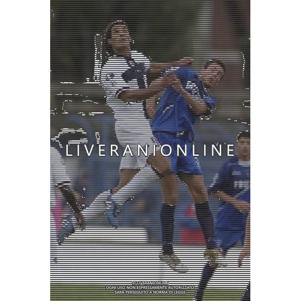 Empoli 21/08/2005 Empoli-Parma Tim Cup Nella foto: Corradi Bernardo contro Moro Davide.* Ph Gianni Nucci/Agenzia Aldo Liverani