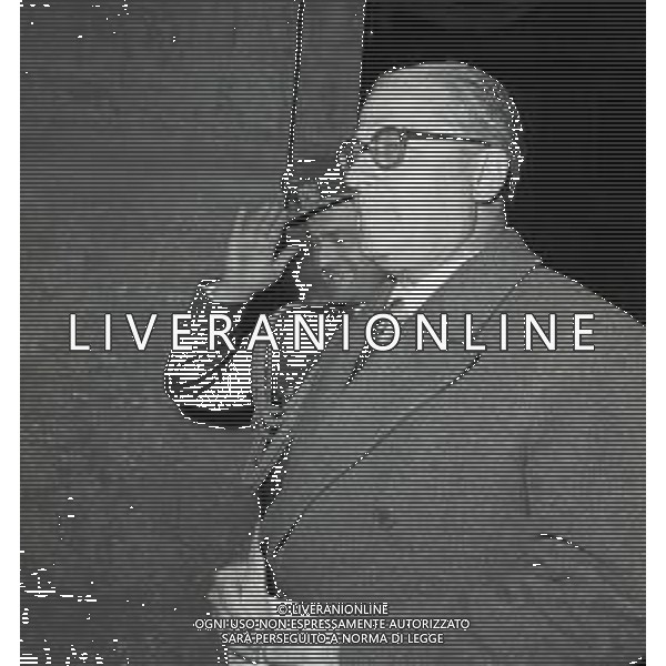RETROSPETTIVA GIOVANNI GRONCHI POLITICO NELLA FOTO GIOVANNI GRONCHI IL 29-04 1955 A ROMA GIORNO DELLA SUA ELEZIONE A PREDIDENTE DELLA REPUBBLICA ITALIANA AG ALDO LIVERANI SAS 