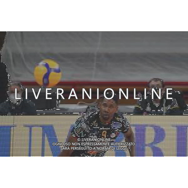 LiveMedia/Loris Cerquiglini Sir Safety Conad Perugia vs NBV Verona - Volleyball Italian Serie A Men Superleague Championship 2020/2021, 19 December 2020 PalaBarton, perugia, Italy Photo showing: wilfredo leon venero (n.9 schiacciatore sir safety conad perugia) in joke @LM/Loris Cerquiglini AG ALDO LIVERANI SAS