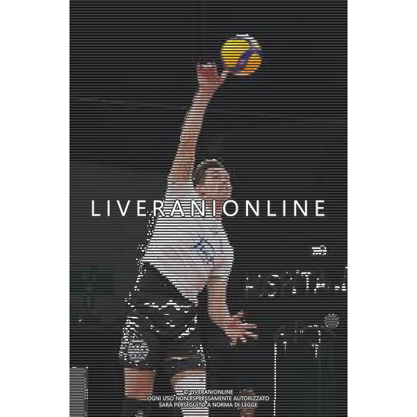 LiveMedia/Loris Cerquiglini Sir Safety Conad Perugia vs NBV Verona - Volleyball Italian Serie A Men Superleague Championship 2020/2021, 19 December 2020 PalaBarton, perugia, Italy Photo showing: jaeschke thomas (nbv verona) in ioke @LM/Loris Cerquiglini AG ALDO LIVERANI SAS