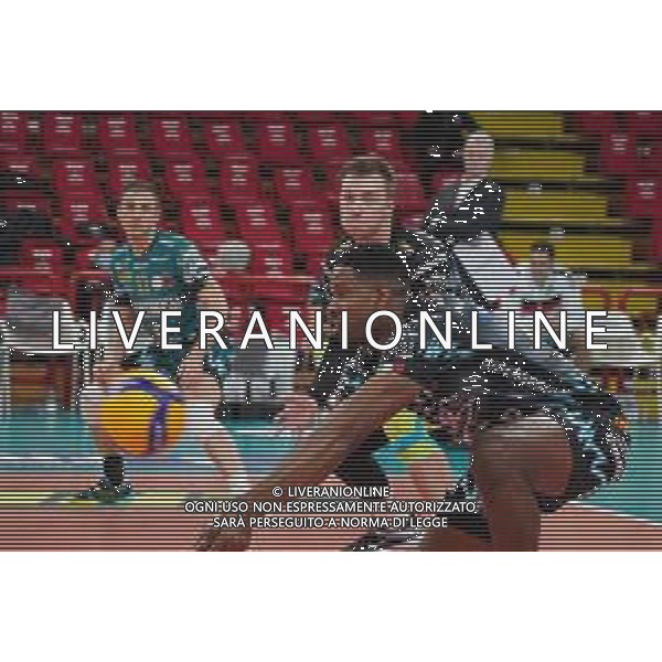 LiveMedia/Loris Cerquiglini Sir Safety Conad Perugia vs NBV Verona - Volleyball Italian Serie A Men Superleague Championship 2020/2021, 19 December 2020 PalaBarton, perugia, Italy Photo showing: wilfredo leon venero (n.9 hitter sir safety conad perugia) in reception @LM/Loris Cerquiglini AG ALDO LIVERANI SAS