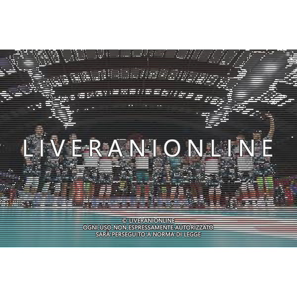 LiveMedia/Loris Cerquiglini Sir Safety Conad Perugia vs NBV Verona - Volleyball Italian Serie A Men Superleague Championship 2020/2021, 19 December 2020 PalaBarton, perugia, Italy Photo showing: sir safety conad perugia rejoices for the victory of the race @LM/Loris Cerquiglini AG ALDO LIVERANI SAS