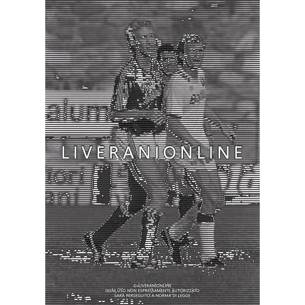 1988 AOSTA TORNEO CESARE BARETTI TORINO ROMA NELLA FOTO SILVANO BENEDETTI E RUDI VOLLER AG ALDO LIVERANI SAS