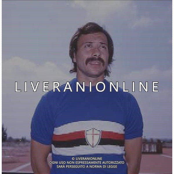 NELLO SALTUTTI CALCIATORE ITALIANO - RETROSPETTIVA NELLA FOTO CON LA MAGLIA DELLA SAMPDORIA NEL 1977/1978 ©Archivio Giovanni Liverani/AG. ALDO LIVERANI SAS