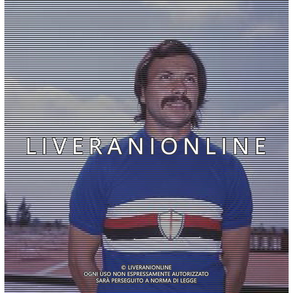 NELLO SALTUTTI CALCIATORE ITALIANO - RETROSPETTIVA NELLA FOTO CON LA MAGLIA DELLA SAMPDORIA NEL 1977/1978 ©Archivio Giovanni Liverani/AG. ALDO LIVERANI SAS