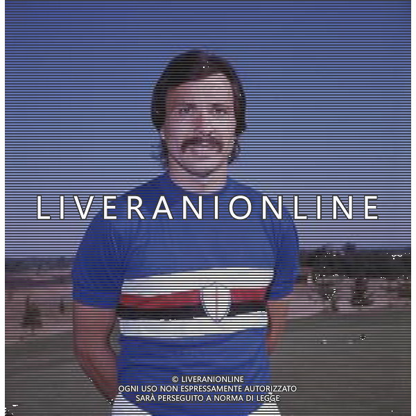 NELLO SALTUTTI CALCIATORE ITALIANO - RETROSPETTIVA NELLA FOTO CON LA MAGLIA DELLA SAMPDORIA NEL 1976/1977 ©Archivio Giovanni Liverani/AG. ALDO LIVERANI SAS