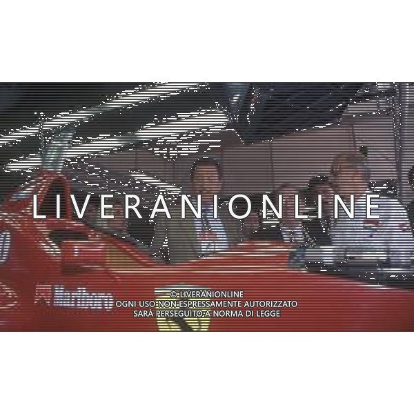 AUGUSTO FANTOZZI POLITICO ITALIANO - RETROSPETTIVA NELLA FOTO AL 16mo GRAN PREMIO DI F1 DI SAN MARINO CIRCUITO DI IMOLA 05.05.1996 CON ANTONIO GHINI Direttore della Comunicazione e Brand Ferrari ©Archivio Giovanni Liverani/AG. ALDO LIVERANI SAS