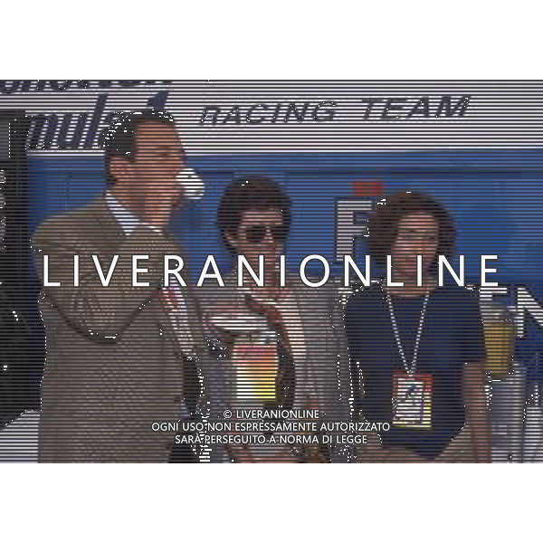 AUGUSTO FANTOZZI POLITICO ITALIANO - RETROSPETTIVA NELLA FOTO CON LA MOGLIE AL 16mo GRAN PREMIO DI F1 DI SAN MARINO CIRCUITO DI IMOLA 05.05.1996 ©Archivio Giovanni Liverani/AG. ALDO LIVERANI SAS
