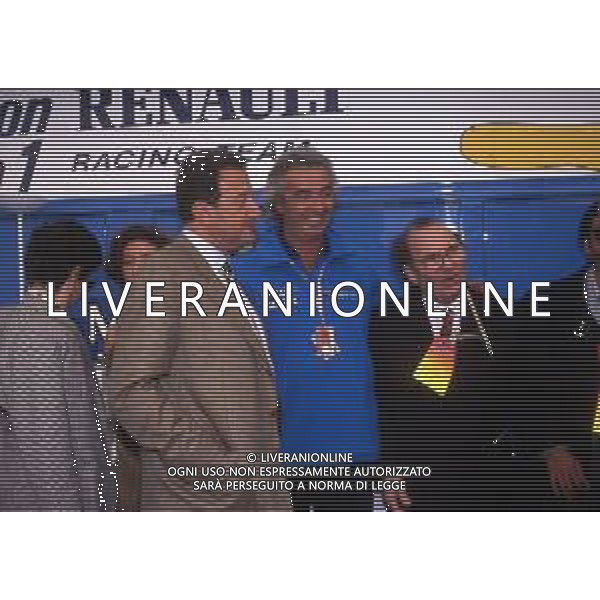 AUGUSTO FANTOZZI POLITICO ITALIANO - RETROSPETTIVA NELLA FOTO AL 16mo GRAN PREMIO DI F1 DI SAN MARINO CIRCUITO DI IMOLA 05.05.1996 CON FLAVIO BRIATORE SCUDERIA BENETTON ©Archivio Giovanni Liverani/AG. ALDO LIVERANI SAS