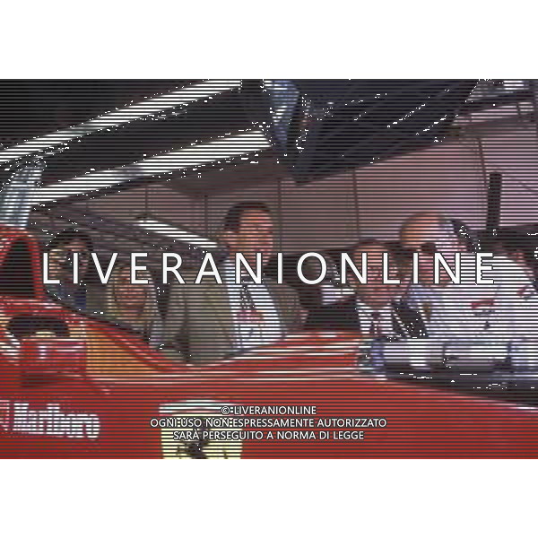 AUGUSTO FANTOZZI POLITICO ITALIANO - RETROSPETTIVA NELLA FOTO AL 16mo GRAN PREMIO DI F1 DI SAN MARINO CIRCUITO DI IMOLA 05.05.1996 CON ANTONIO GHINI Direttore della Comunicazione e Brand Ferrari ©Archivio Giovanni Liverani/AG. ALDO LIVERANI SAS