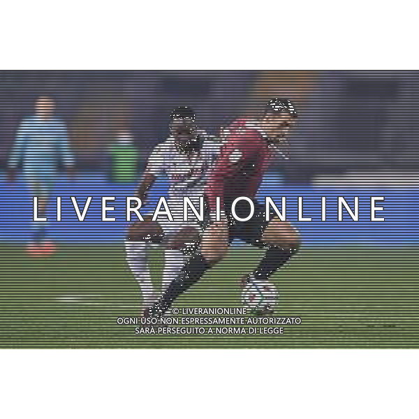 Lisa Guglielmi/LM - Empoli FC vs AC Reggiana - Italian Football Championship League BKT 2020/2021 22 December 2020 - Carlo Castellani stadium, empoli, Italy Photo showing: Bright Gyamfi (Reggiana) and Marco Olivieri (Empoli) @LM/Lisa Guglielmi AG ALDO LIVERANI SAS