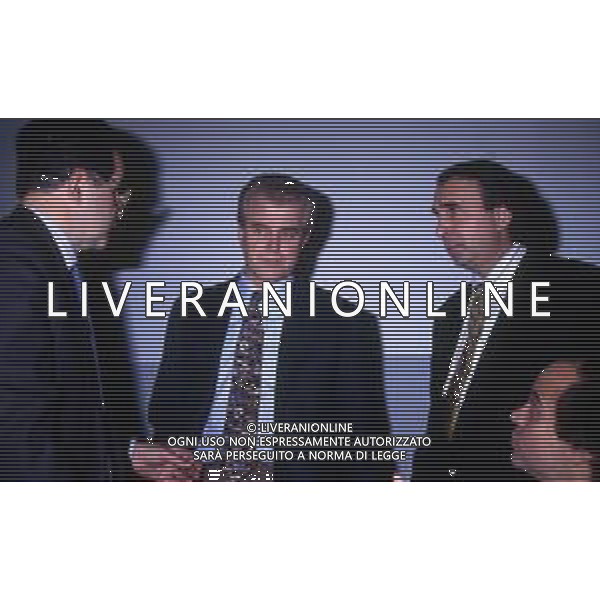 GILBERTO BENETTON IMPRENDITORE ITALIANO - RETROSPETTIVA NELLA FOTO NEL 1992 CON ROMANO PRODI E IVANO BEGGIO ©ARCHIVIO AG. ALDO LIVERANI SAS