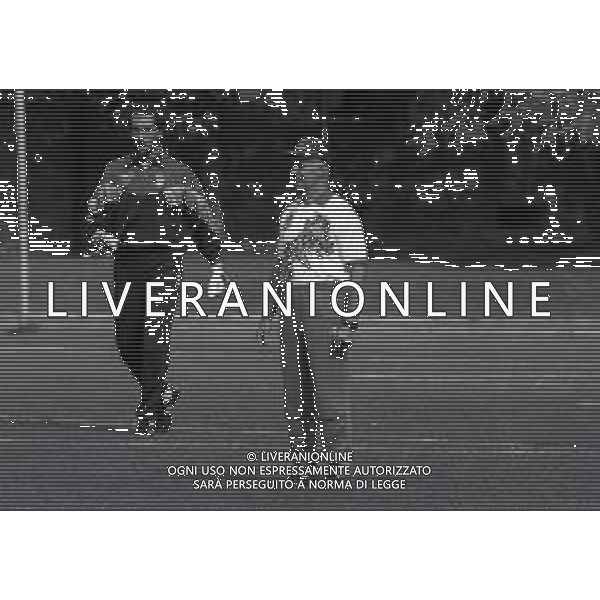 1994 COVERCIANO ALLENAMENTO NAZIONALE ITALIANA DI CALCIO NELLA FOTO ARRIGO SACCHI E SEBASTIANO ROSSI AG ALDO LIVERANI SAS