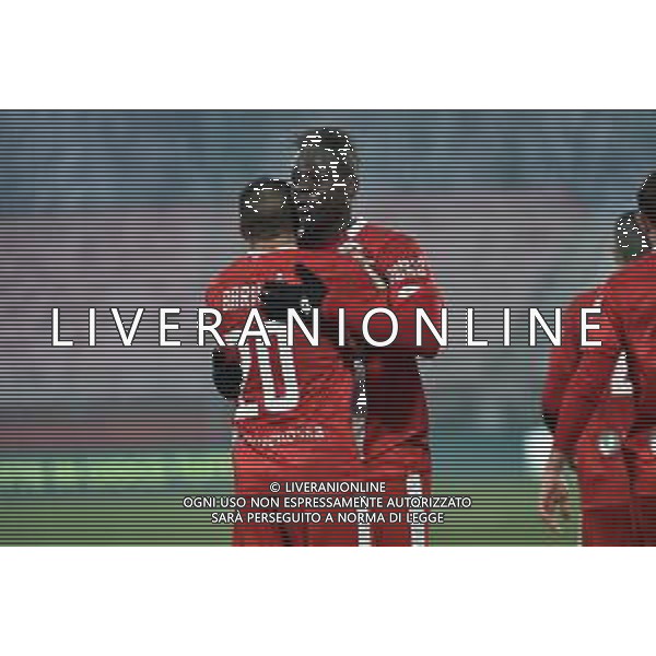 ¬© TVRG Esultanza Antonino Barilla\' (Monza) e Mario Balotelli (Monza) dopo il gol del 2 a 0 Monza vs Salernitana Campionato Serie BKT - 16a giornata Monza 30-12-2020 U-Power Stadium foto Roberto Garavaglia/ag. Aldo Liverani sas