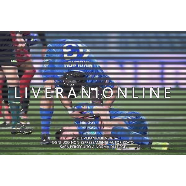 Lisa Guglielmi/LM - Empoli FC vs Ascoli FC - Italian Football Championship League BKT 2020/2021 30 December 2020 - Carlo Castellani stadium, empoli, Italy Photo showing: Stefano Moreo (Empoli) injured @LM/Lisa Guglielmi AG ALDO LIVERANI SAS
