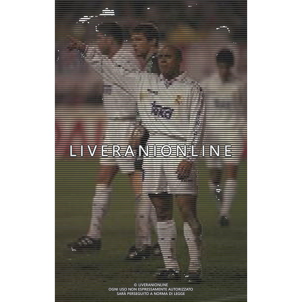 18-01-1997 MADRID CAMPIONATO DI CALCIO ATLETICO MADRID-REAL MADRID 1-4 NELLA FOTO ROBERTO CARLOS AG ALDO LIVERANI SAS