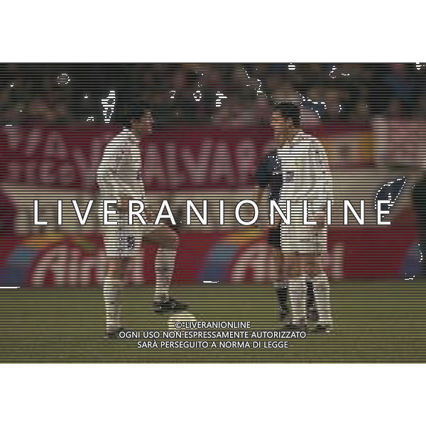 18-01-1997 MADRID CAMPIONATO DI CALCIO ATLETICO MADRID-REAL MADRID 1-4 NELLA FOTO DAVOR SUKER E PREDRAG MIJATOVIC AG ALDO LIVERANI SAS
