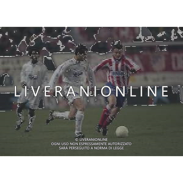 18-01-1997 MADRID CAMPIONATO DI CALCIO ATLETICO MADRID-REAL MADRID 1-4 NELLA FOTO Víctor Sánchez AG ALDO LIVERANI SAS 