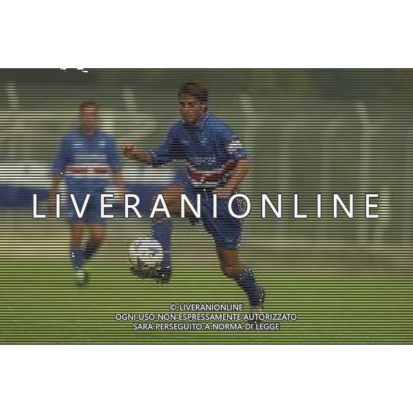 2000-2001 AMICHEVOLE SAMPDORIA CALCIO NELLA FOTO SIMONE VERGASSOLA AG ALDO LIVERANI SAS