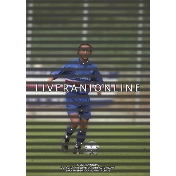 2000-2001 AMICHEVOLE SAMPDORIA CALCIO NELLA FOTO GIANPIERO MANIGHETTI AG ALDO LIVERANI SAS