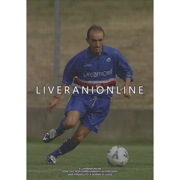 2000-2001 AMICHEVOLE SAMPDORIA CALCIO NELLA FOTO MARCO SGRO\' AG ALDO LIVERANI SAS