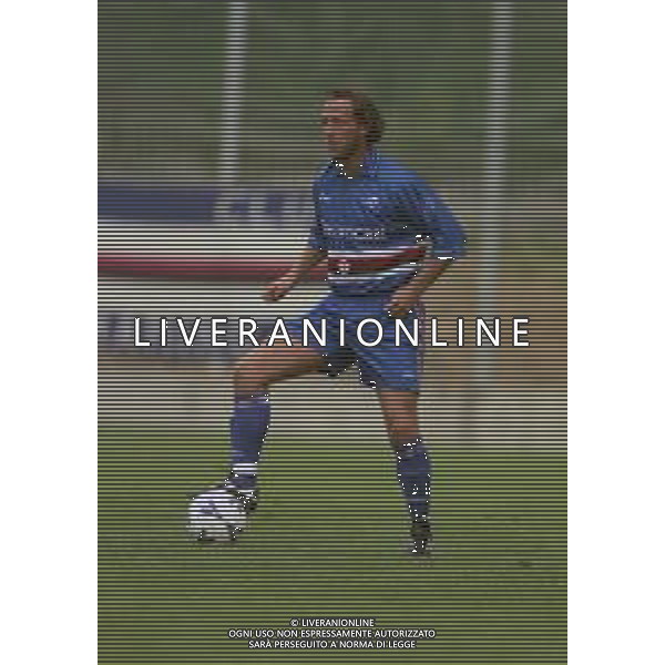 2000-2001 AMICHEVOLE SAMPDORIA CALCIO NELLA FOTO GIANPAOLO MANIGHETTI AG ALDO LIVERANI SAS