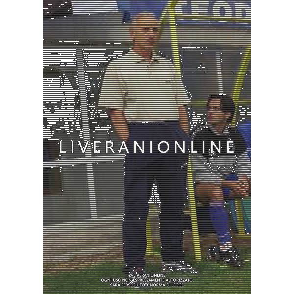 2000-2001 AMICHEVOLE SAMPDORIA CALCIO NELLA FOTO LUIGI CAGNI ALLENATORE SAMPDORIA CALCIO AG ALDO LIVERANI SAS