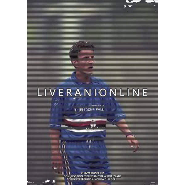 2000-2001 AMICHEVOLE SAMPDORIA CALCIO NELLA FOTO FRANCESCO FLACHI AG ALDO LIVERANI SAS