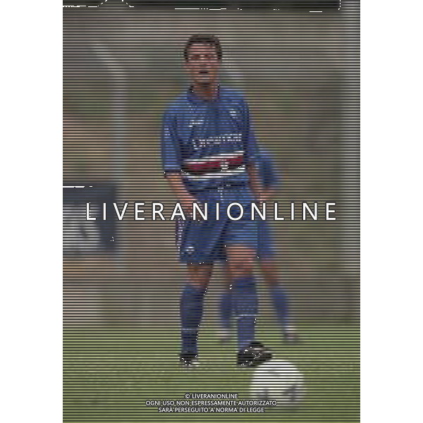 2000-2001 AMICHEVOLE SAMPDORIA CALCIO NELLA FOTO FRANCESCO FLACHI AG ALDO LIVERANI SAS
