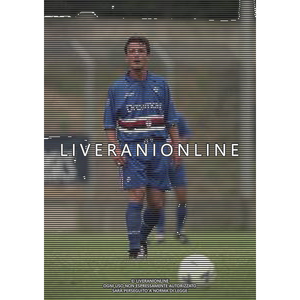 2000-2001 AMICHEVOLE SAMPDORIA CALCIO NELLA FOTO FRANCESCO FLACHI AG ALDO LIVERANI SAS