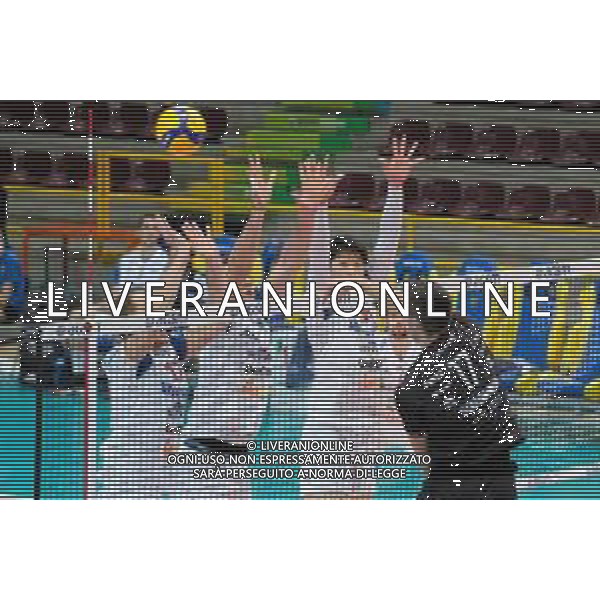 Roberto Tommasini/LM - NBV Verona vs Allianz Milano - Campionato di Volley Superlega Serie A 2020/2021 03 gennaio 2021 - Verona, Italia Nella foto: Muro Allianz Power Volley Milano @LM/Roberto Tommasini AG ALDO LIVERANI SAS