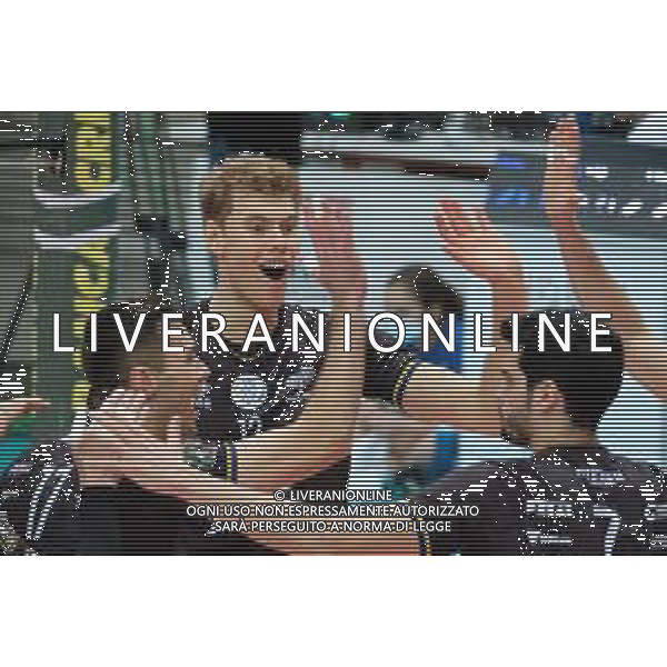 Roberto Tommasini/LM - NBV Verona vs Allianz Milano - Campionato di Volley Superlega Serie A 2020/2021 03 gennaio 2021 - Verona, Italia Nella foto: Esultanza di Mads Jensen - NBV Verona @LM/Roberto Tommasini AG ALDO LIVERANI SAS