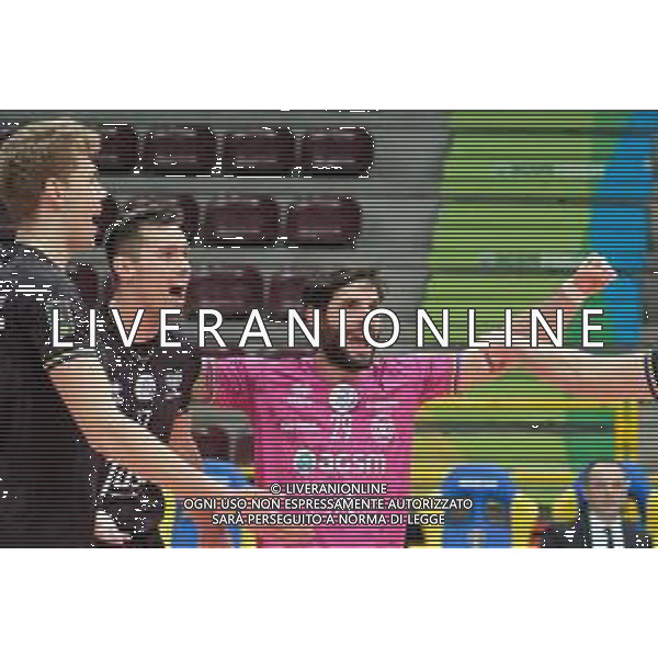 Roberto Tommasini/LM - NBV Verona vs Allianz Milano - Campionato di Volley Superlega Serie A 2020/2021 03 gennaio 2021 - Verona, Italia Nella foto: Esultanza di Federico Bonami - NBV Verona @LM/Roberto Tommasini AG ALDO LIVERANI SAS