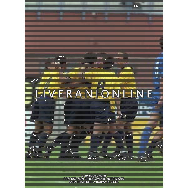 19-09-1999 COMO CAMPIONATO DI CALCIO SERIE C1 COMO MODENA 0-3 NELLA FOTO ABBRACCI GIOCATORI MODENA AG ALDO LIVERANI SAS
