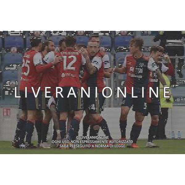 06-01-2021-CAGLIARI CALCIO-BENEVENTO CALCIO. CAMPIONATO CALCIO ITALIANO SERIE A 2020/2021. ITALIA, SARDEGNA, CAGLIARI, STADIO SARDEGNA ARENA. SALVATORE MOI/ALDO LIVERANI SAS NELLA FOTO: ESULTANZA GOL PAVOLETTI CAGLIARI, IN CASA CONTRO BENEVENTO, 1-0.