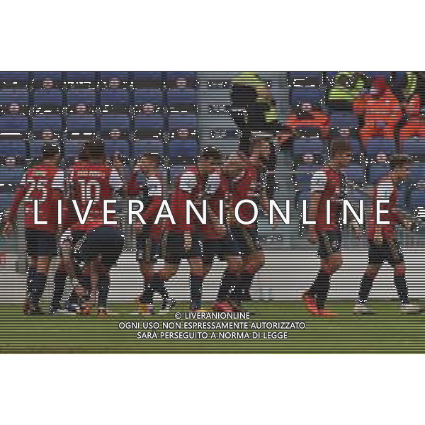 06-01-2021-CAGLIARI CALCIO-BENEVENTO CALCIO. CAMPIONATO CALCIO ITALIANO SERIE A 2020/2021. ITALIA, SARDEGNA, CAGLIARI, STADIO SARDEGNA ARENA. SALVATORE MOI/ALDO LIVERANI SAS NELLA FOTO: ESULTANZA GOL PAVOLETTI CAGLIARI, IN CASA CONTRO BENEVENTO, 1-0.