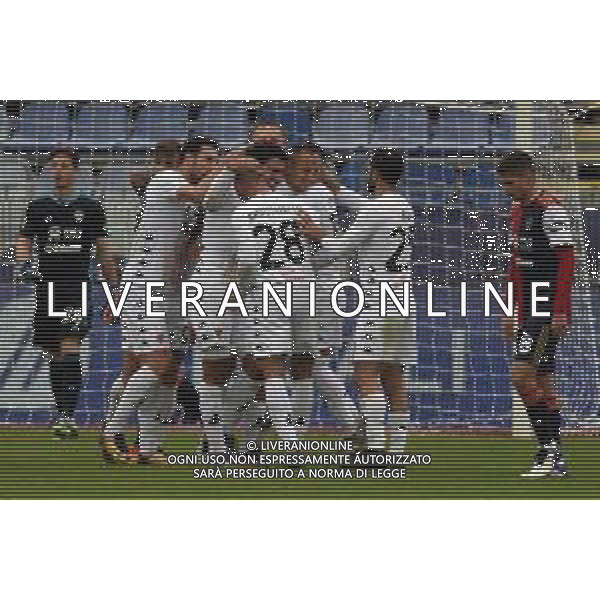 06-01-2021-CAGLIARI CALCIO-BENEVENTO CALCIO. CAMPIONATO CALCIO ITALIANO SERIE A 2020/2021. ITALIA, SARDEGNA, CAGLIARI, STADIO SARDEGNA ARENA. SALVATORE MOI/ALDO LIVERANI SAS NELLA FOTO: ESULTANZA GOL DI TUIA, BENEVENTO IN TRASFERTA CONTRO CAGLIARI. 1-2.