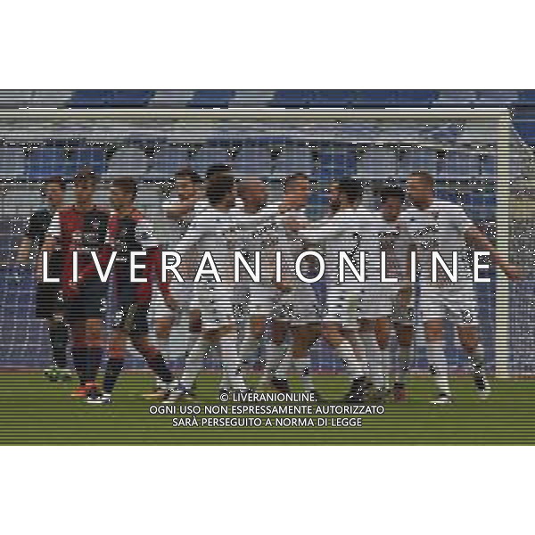 06-01-2021-CAGLIARI CALCIO-BENEVENTO CALCIO. CAMPIONATO CALCIO ITALIANO SERIE A 2020/2021. ITALIA, SARDEGNA, CAGLIARI, STADIO SARDEGNA ARENA. SALVATORE MOI/ALDO LIVERANI SAS NELLA FOTO: ESULTANZA GOL DI TUIA, BENEVENTO IN TRASFERTA CONTRO CAGLIARI. 1-2.