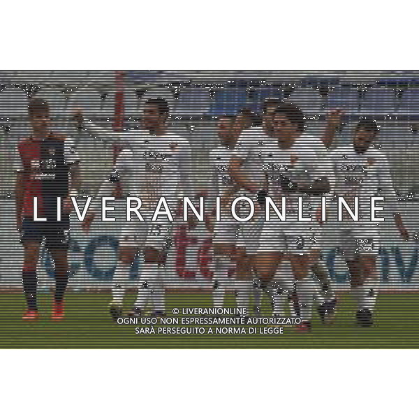 06-01-2021-CAGLIARI CALCIO-BENEVENTO CALCIO. CAMPIONATO CALCIO ITALIANO SERIE A 2020/2021. ITALIA, SARDEGNA, CAGLIARI, STADIO SARDEGNA ARENA. SALVATORE MOI/ALDO LIVERANI SAS NELLA FOTO: ESULTANZA GOL DI TUIA, BENEVENTO IN TRASFERTA CONTRO CAGLIARI. 1-2.