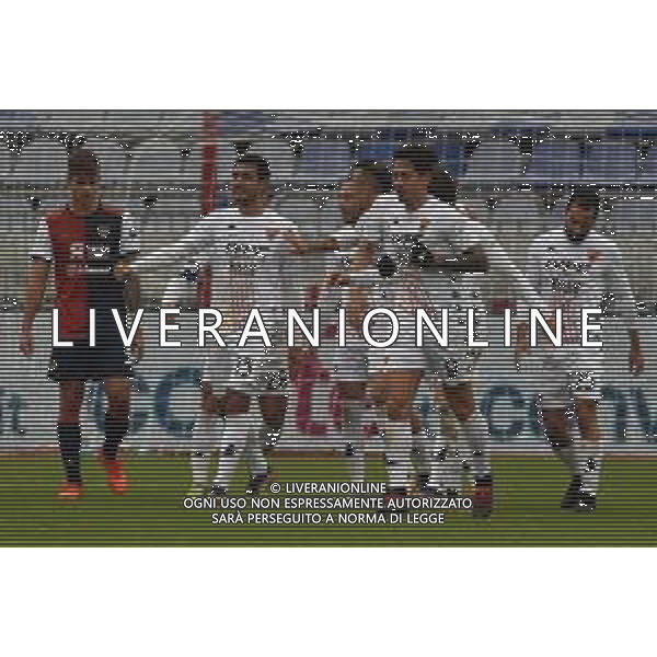 06-01-2021-CAGLIARI CALCIO-BENEVENTO CALCIO. CAMPIONATO CALCIO ITALIANO SERIE A 2020/2021. ITALIA, SARDEGNA, CAGLIARI, STADIO SARDEGNA ARENA. SALVATORE MOI/ALDO LIVERANI SAS NELLA FOTO: ESULTANZA GOL DI TUIA, BENEVENTO IN TRASFERTA CONTRO CAGLIARI. 1-2.