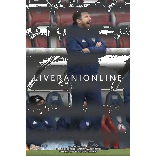 06-01-2021-CAGLIARI CALCIO-BENEVENTO CALCIO. CAMPIONATO CALCIO ITALIANO SERIE A 2020/2021. ITALIA, SARDEGNA, CAGLIARI, STADIO SARDEGNA ARENA. SALVATORE MOI/ALDO LIVERANI SAS NELLA FOTO: DI FRANCESCO, ALLENATORE CAGLIARI.