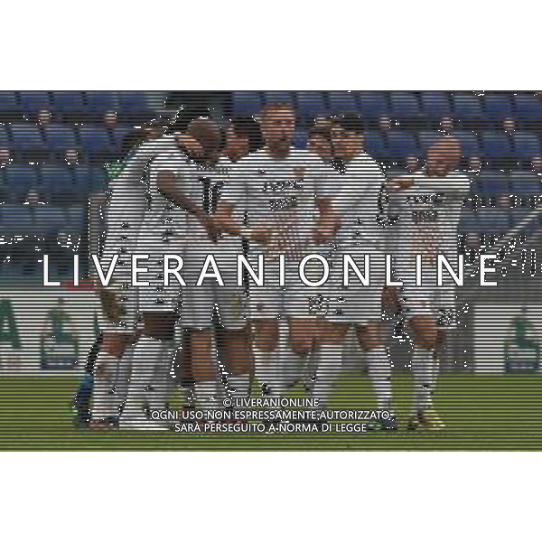 06-01-2021-CAGLIARI CALCIO-BENEVENTO CALCIO. CAMPIONATO CALCIO ITALIANO SERIE A 2020/2021. ITALIA, SARDEGNA, CAGLIARI, STADIO SARDEGNA ARENA. SALVATORE MOI/ALDO LIVERANI SAS NELLA FOTO: ESULTANZA FINE GARA BENEVENTO, BATTE CAGLIARI.
