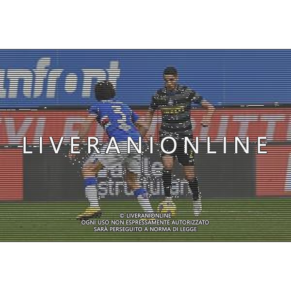 Danilo Vigo/LM - UC Sampdoria vs FC Internazionale - Italian football Serie A match 2020/2021 06 January 2021 - Luigi Ferraris stadium, Genova, Italy Photo showing: TOMMASO AUGELLO (Sampdoria), Achraf Hakimi (Inter) @LM/Danilo Vigo AG ALDO LIVERANI SAS