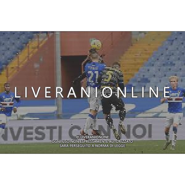Danilo Vigo/LM - UC Sampdoria vs FC Internazionale - Italian football Serie A match 2020/2021 06 January 2021 - Luigi Ferraris stadium, Genova, Italy Photo showing: Alexis Sanchez (Inter), LORENZO TONELLI Sampdoria), Roberto Gagliardini (Inter) @LM/Danilo Vigo AG ALDO LIVERANI SAS