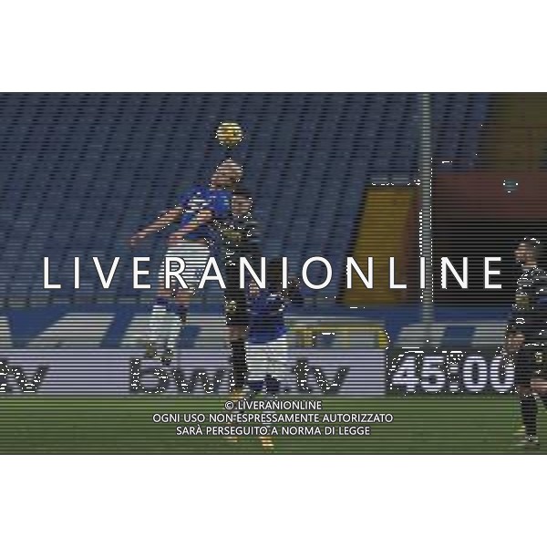 Danilo Vigo/LM - UC Sampdoria vs FC Internazionale - Italian football Serie A match 2020/2021 06 January 2021 - Luigi Ferraris stadium, Genova, Italy Photo showing: MORTEN THORSBY (Sampdoria), ALESSANDRO BASTONI (Inter) @LM/Danilo Vigo AG ALDO LIVERANI SAS