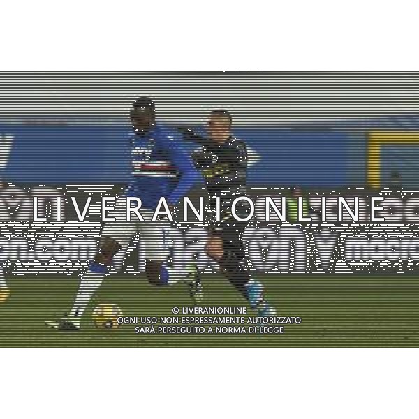 Danilo Vigo/LM - UC Sampdoria vs FC Internazionale - Italian football Serie A match 2020/2021 06 January 2021 - Luigi Ferraris stadium, Genova, Italy Photo showing: OMAR COLLEY (Sampdoria), Alexis Sanchez (Inter) @LM/Danilo Vigo AG ALDO LIVERANI SAS